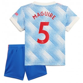 Manchester United Harry Maguire 5 Bambino Maglia Trasferta 2021/2022 Manica Corta (+ Pantaloncini) 